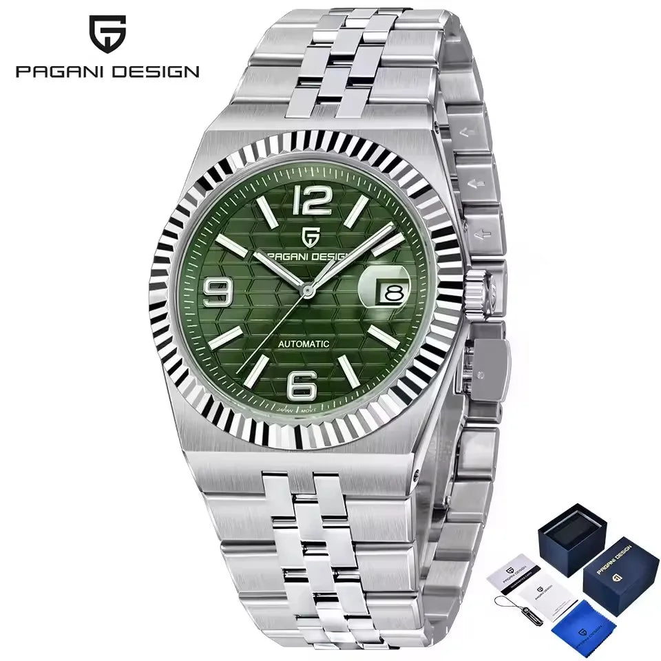 PAGANI DESIGN New Mechanical automatic Date Luxury Watch Sapphire Japan Movt Business Clock Stainless Steel Luminous Men watch