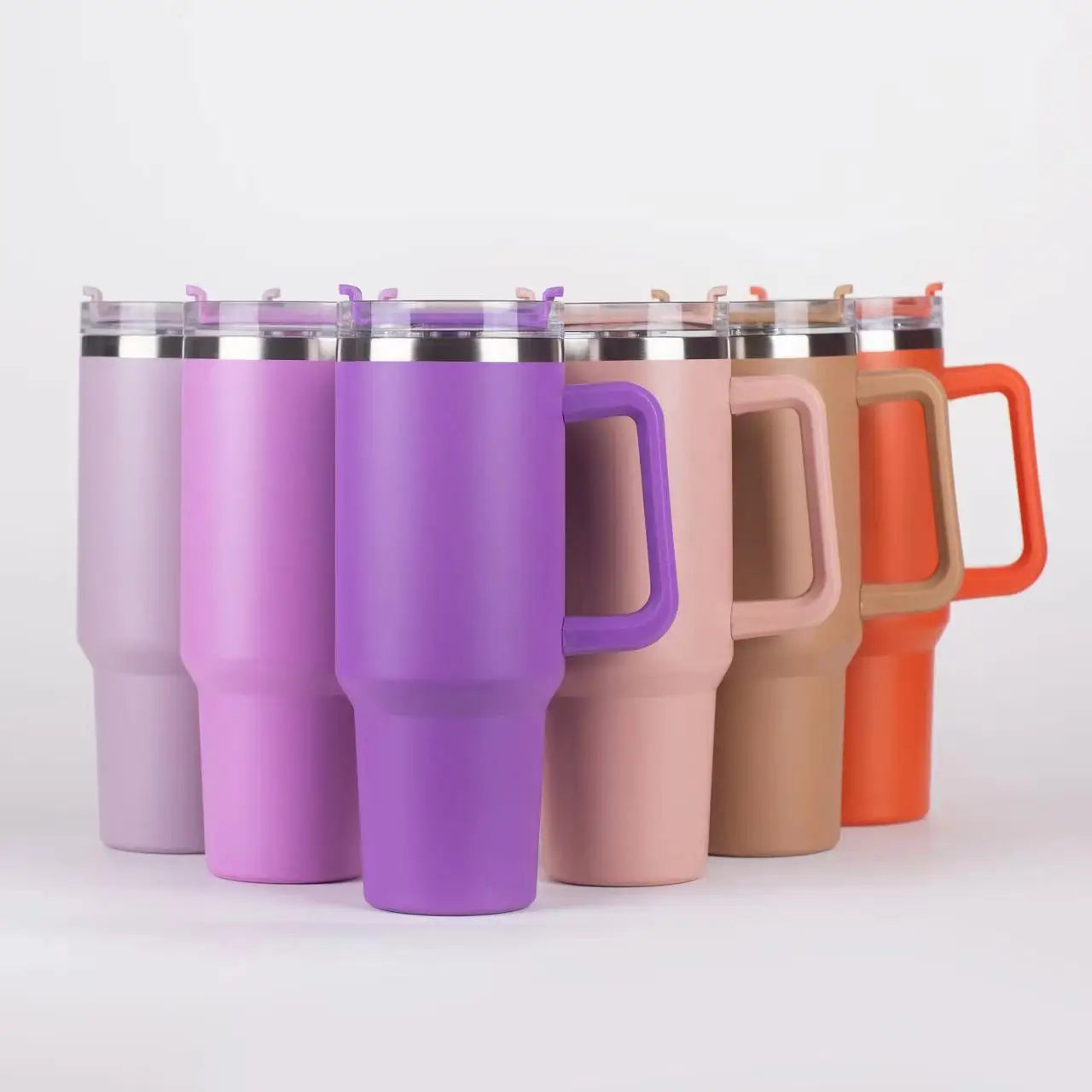 6pack US Warehouse 40oz Stainless Steel Double Wall Keep Cold For A Long Time With Handle Wholesale Bluk Tumbler