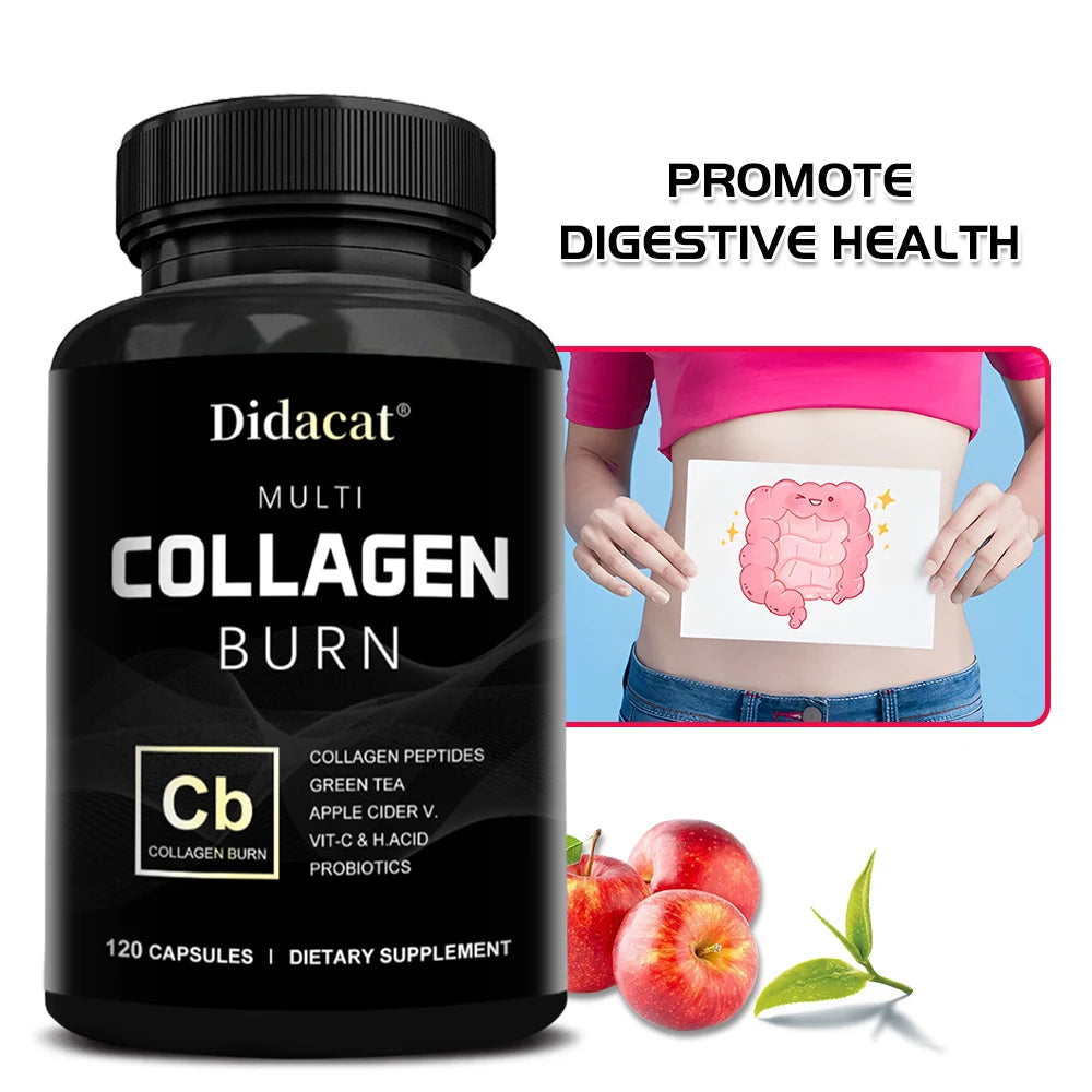 Burn body fat, multiple collagen, strong hair, nails, and skin.