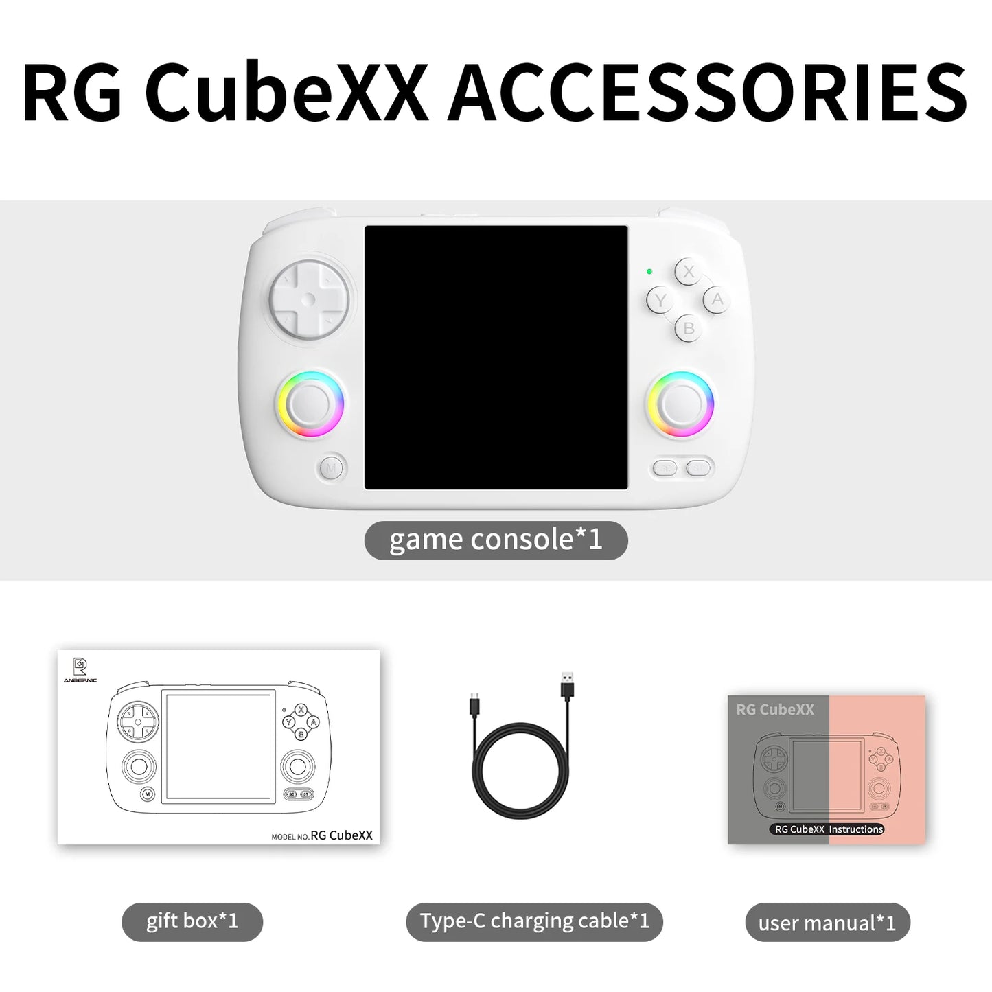 ANBERNIC RG CubeXX & RG40XX H & RG35XX H Retro Handheld Game Console H700 Linux 64-bit 5000 Video Games Supports WIFI Bluetooth