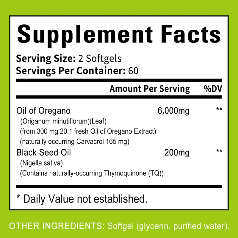 Oregano Oil - Digestion, Respiratory Health, Immune Support - Non-GMO, Gluten Free