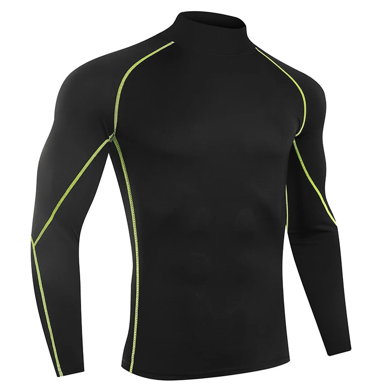 Men Running T shirt Quick Dry Bodybuilding Sport Shirt Long Sleeve Compression Top Fitness Tight Rashgard Gym T-Shirt Men