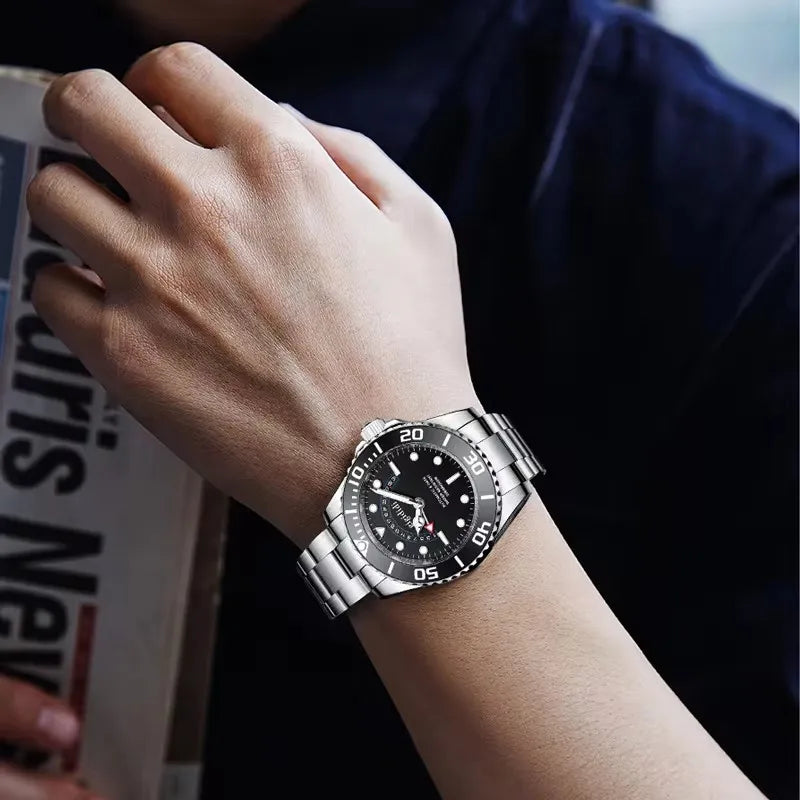 GD Men Mechanical Watch 20Bar Sapphire Crystal Dive Wristwatch Clock Seagull ST17 Automatic Watch for Men reloj hombre