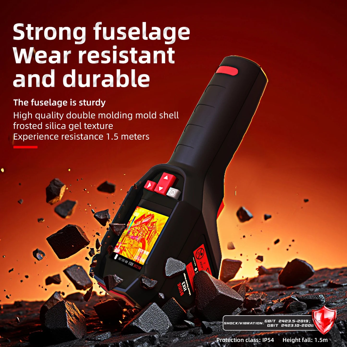 BSIDE New Smart Portable Thermal Imager 15 Color Palettes -20~550C 100×100IR Resolution PC Analysis Software Drop Resistant