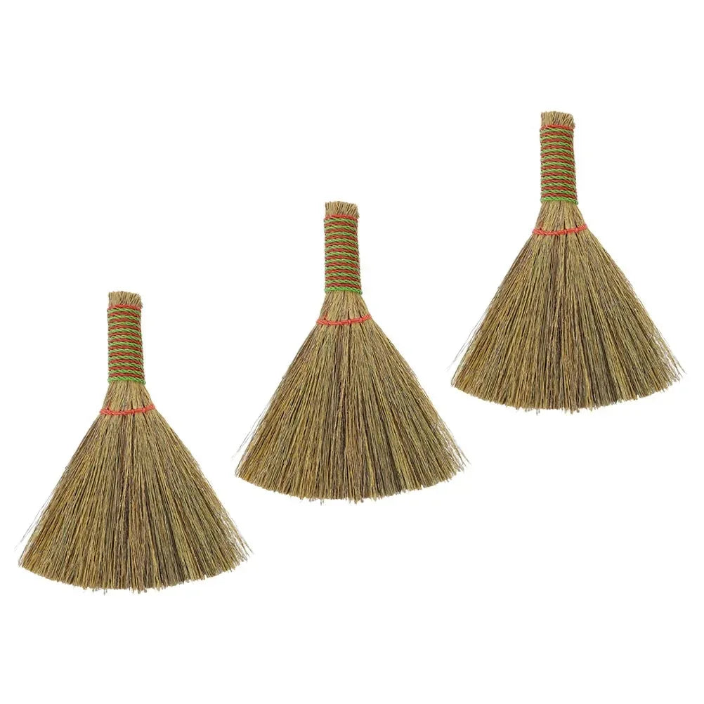Straw Woven Broom Desk Broom Brush Rice Noodles Fireplace Broom Rice Noodles Fireplace Broom Household Cleaning Dust Removal