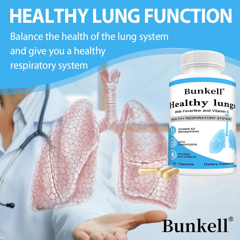 Lung Health, Lung Support Supplement, Cleansing and Detoxification Formula, Vitamin C, Bronchial and Respiratory Support