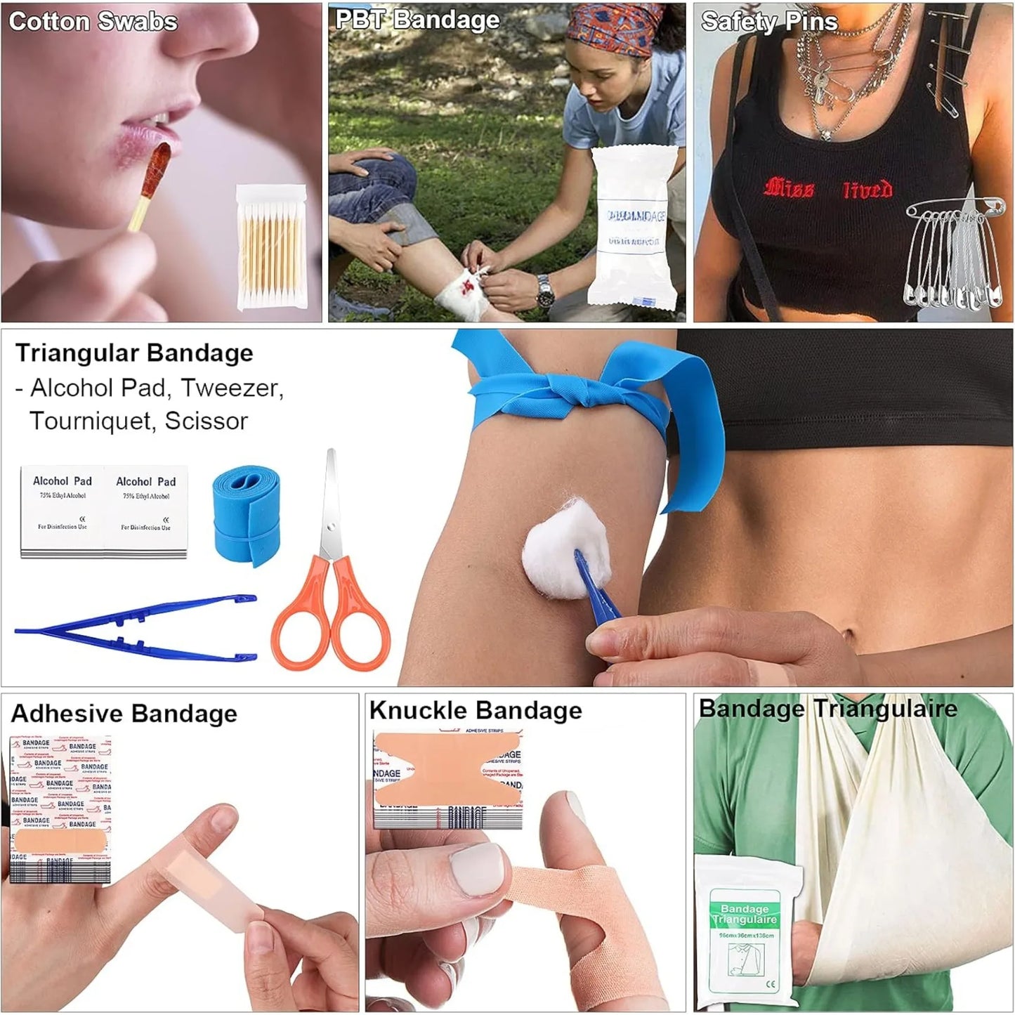 Survival kit and first aid kit, 142 pieces of professional survival equipment, for men's outdoor camping and exploration