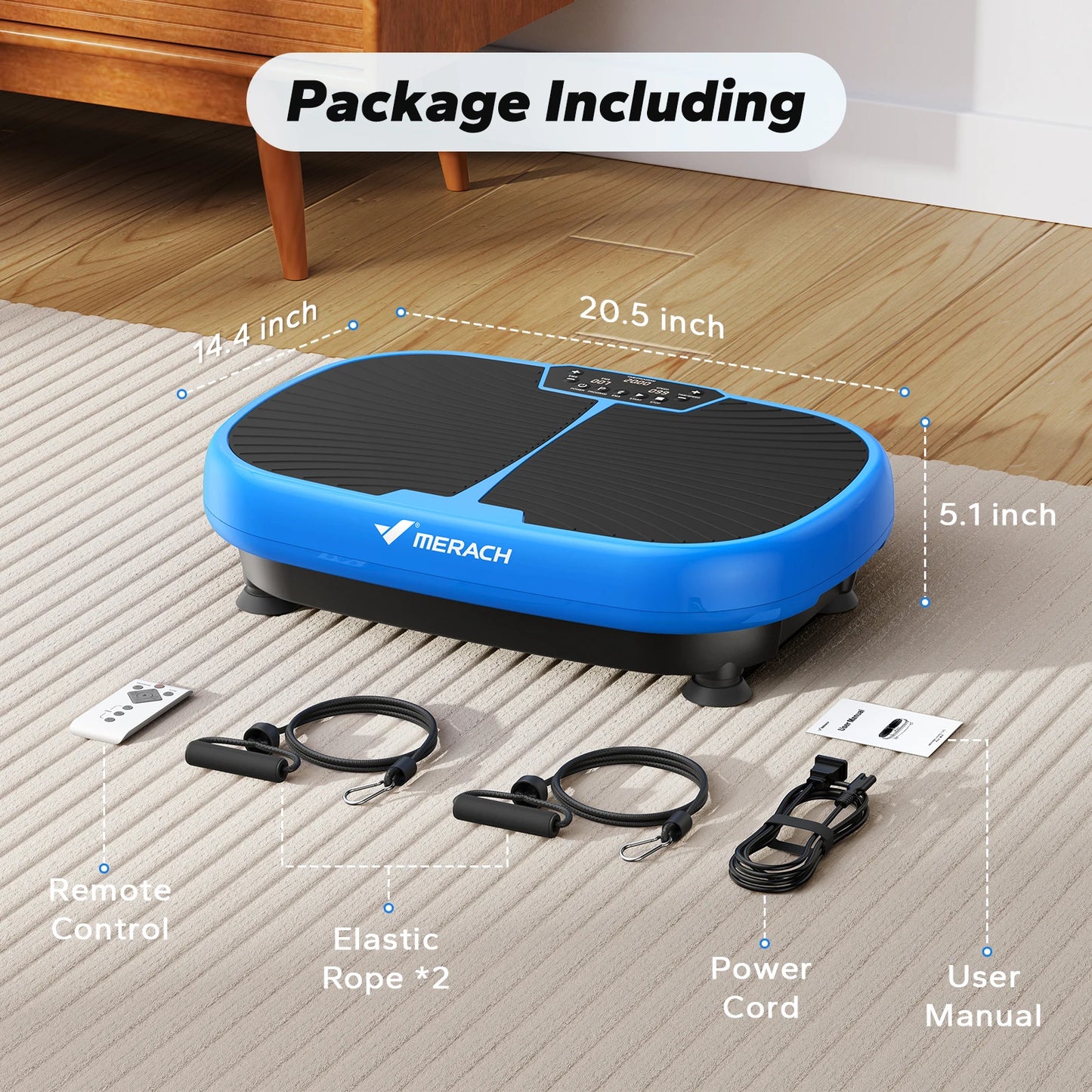 MERACH EMS Vibration Plate Exercise Machine for Lymphatic Drainage Relieve Pain Help Sleep Fat Burning&Weight Loss Exercise Fit