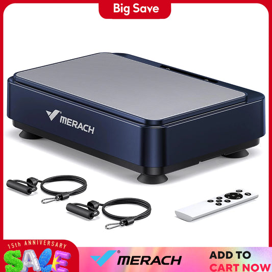 MERACH Vibration Plate Exercise Machine Vibration Plate for Lymphatic Drainage Relieve Pain Help Sleep Fat Burning & Weight Loss