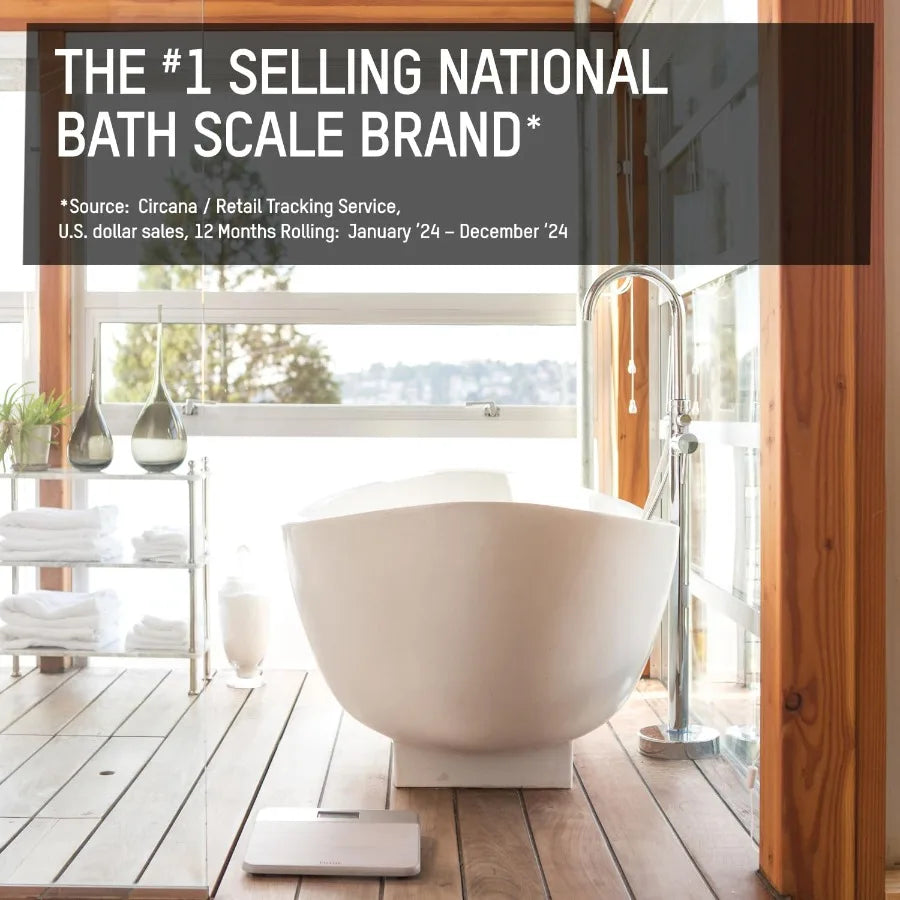 taylor Digital Bath Scale for Home Use with High Precision Weight Measurement and Large Backlit Display Ideal for Daily Health