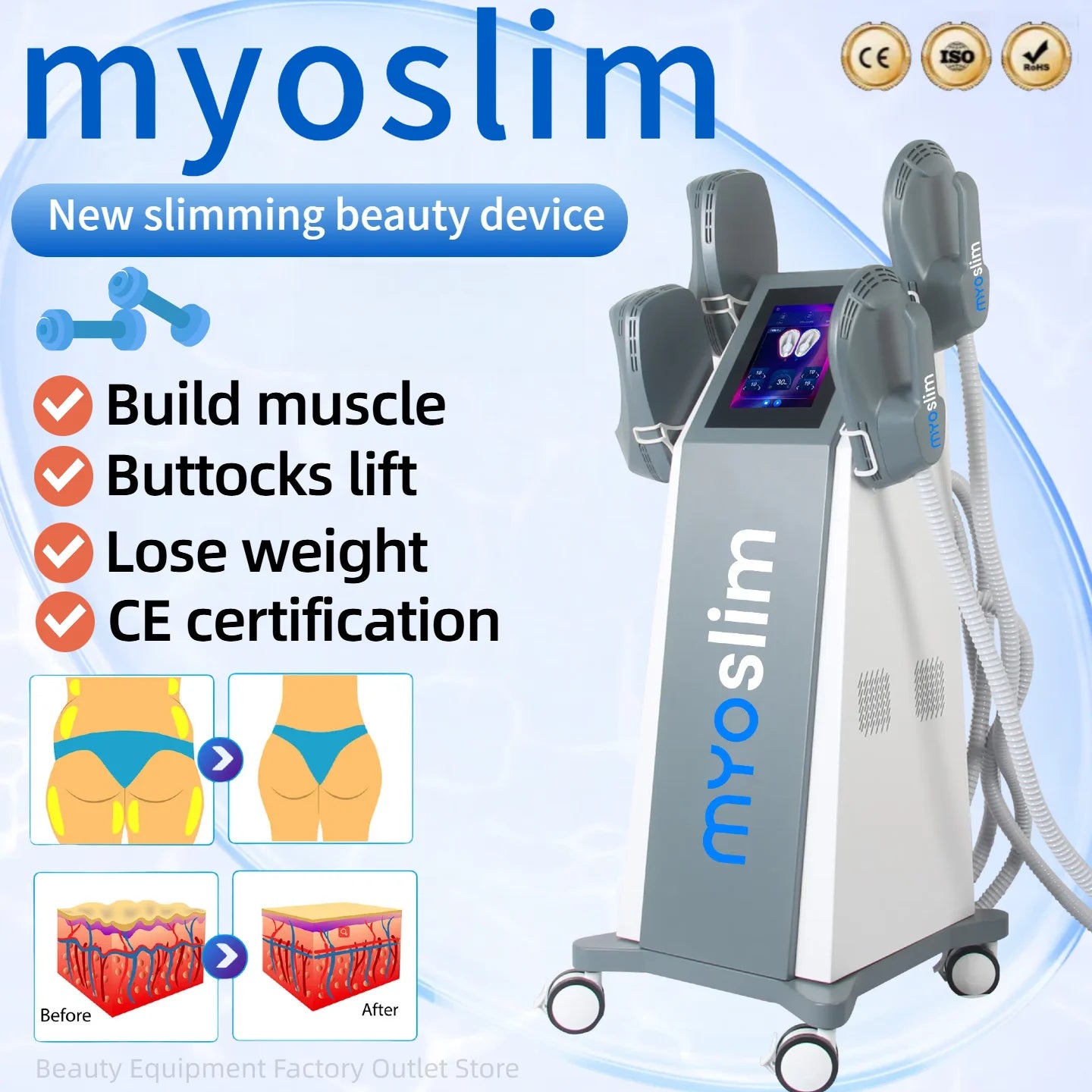 Professional 6500W NEO Radiofrequency Instrument Body Sculpting and Slimming Muscle Stimulation and Body Shaping Machine