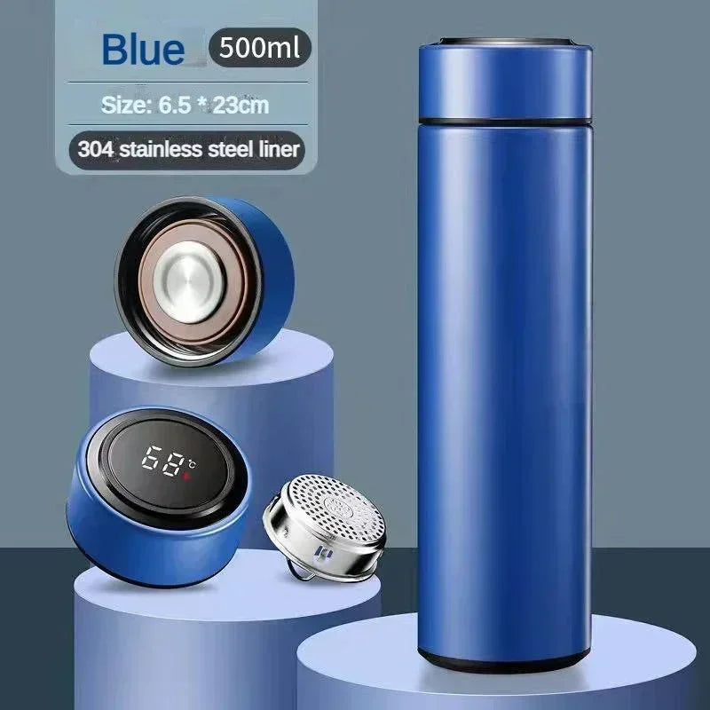 500ml Stainless Steel  Bottle with Digital Temperature Display LED Intelligent Temperature