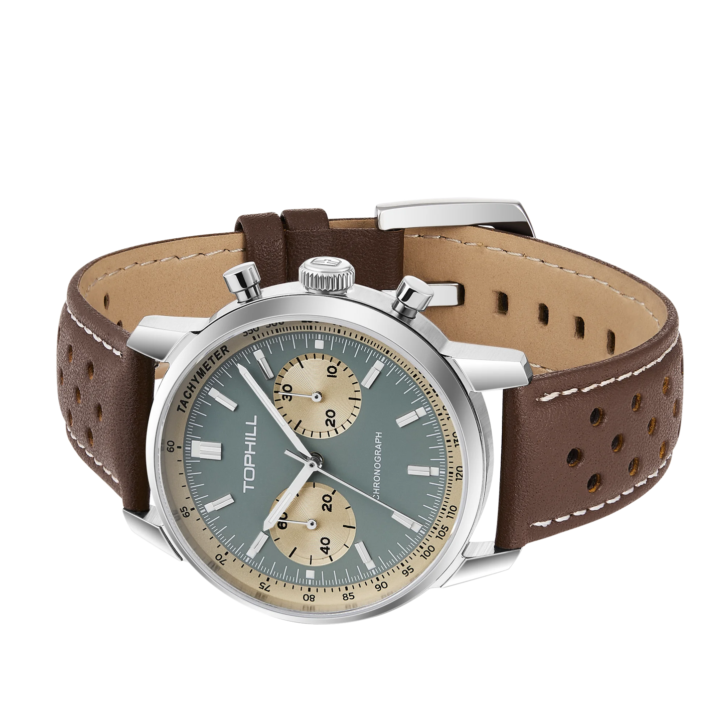 TOPHILL Chronograph Watch Racing Watch Seagull 1963 Watch ST19 Movement Sapphire Crystal  Military Limited