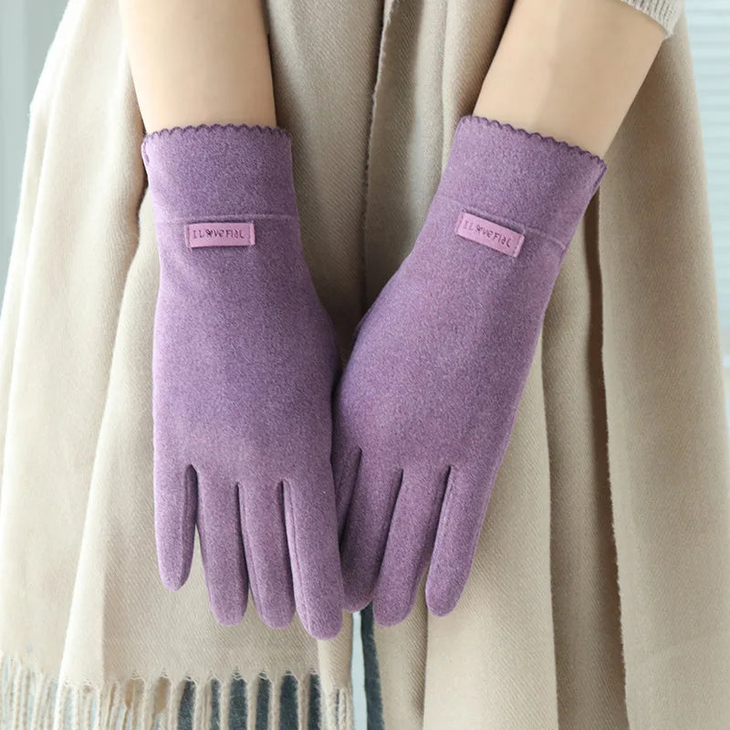 New Grace Fashion Lady Gloves Women Winter Vintage Touch Screen Driving Keep Warm Windproof Glove Mittens Dropshiping G072