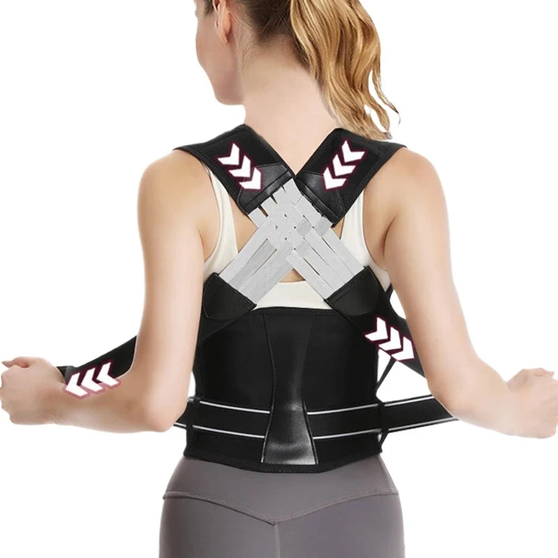 Adjustable Posture Corrector - Thoracic Support Brace for Hunched Back, Neck & Shoulder Pain Relief