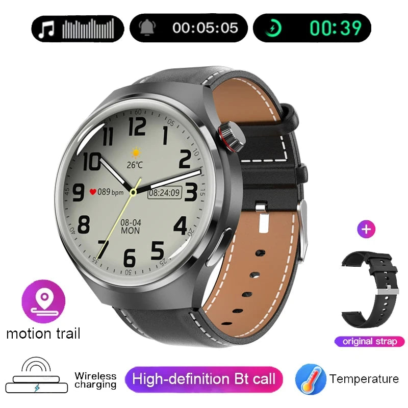 2024 New For Android Smart Watch Men's GT4 Pro 466 * 466 HD screen Bluetooth call IP68 Waterproof Sports Heart rate Smart Watch