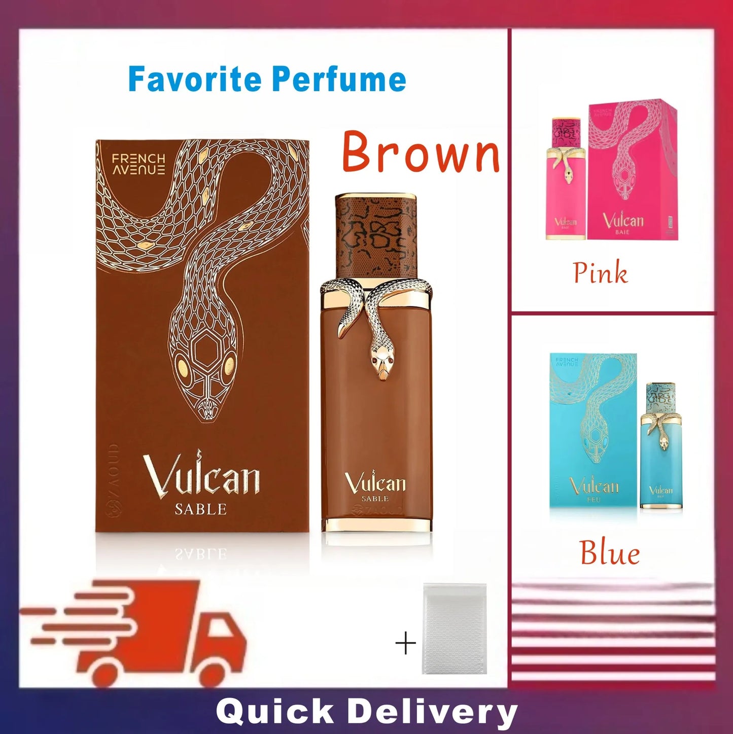 Fragrance World French Avenue Vulcan Collection (Vulcan Feu) vanilla perfum，men cologne long lasting fragrance，Christmas gifts,