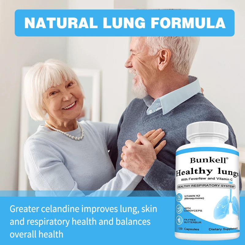 Lung Health, Lung Support Supplement, Cleansing and Detoxification Formula, Vitamin C, Bronchial and Respiratory Support