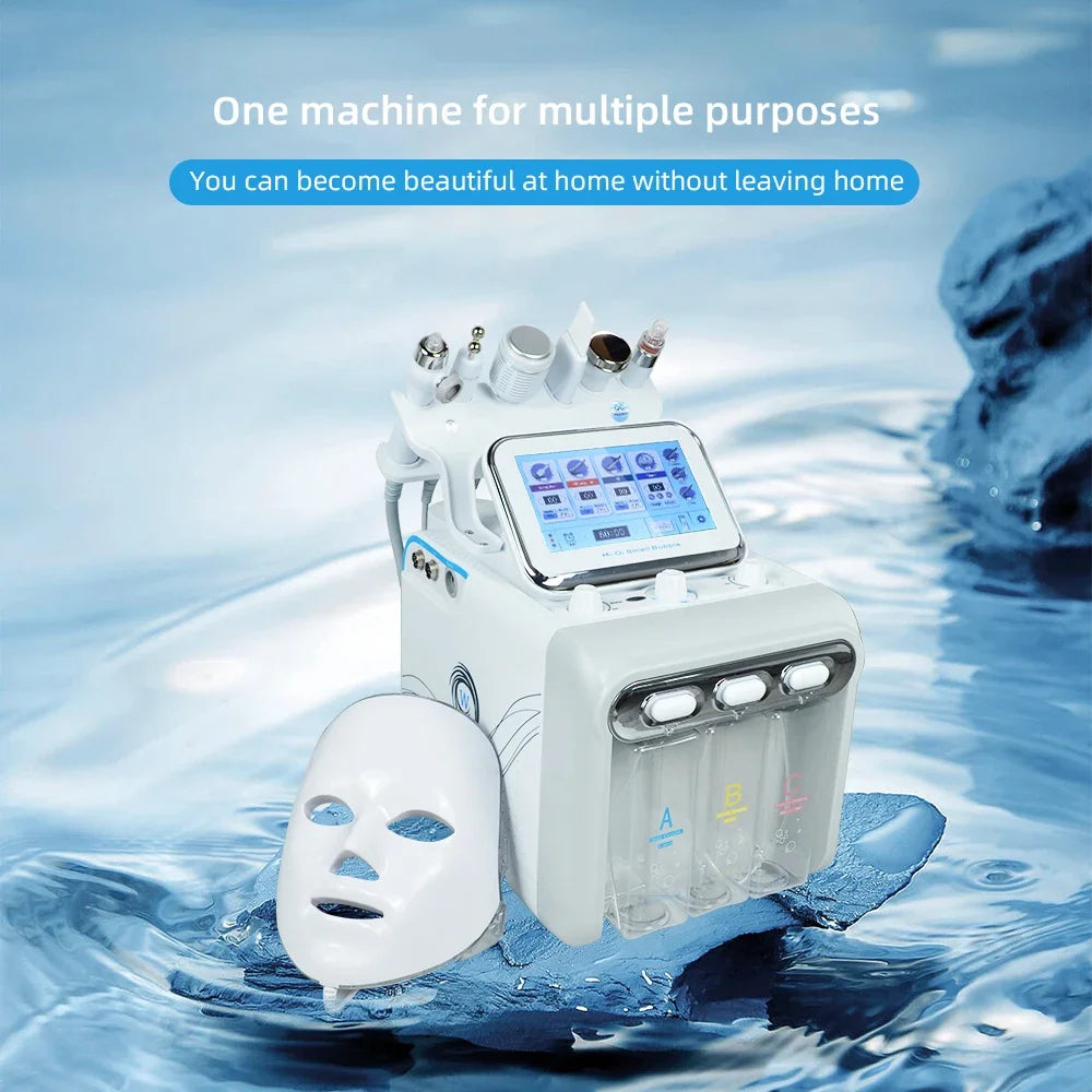 Skintierest 7In1 Multifunctional Water Coagulation Oxygen Micro Grinder H2o2 Facial Skincare and Cleansing Machine Fast Deliver