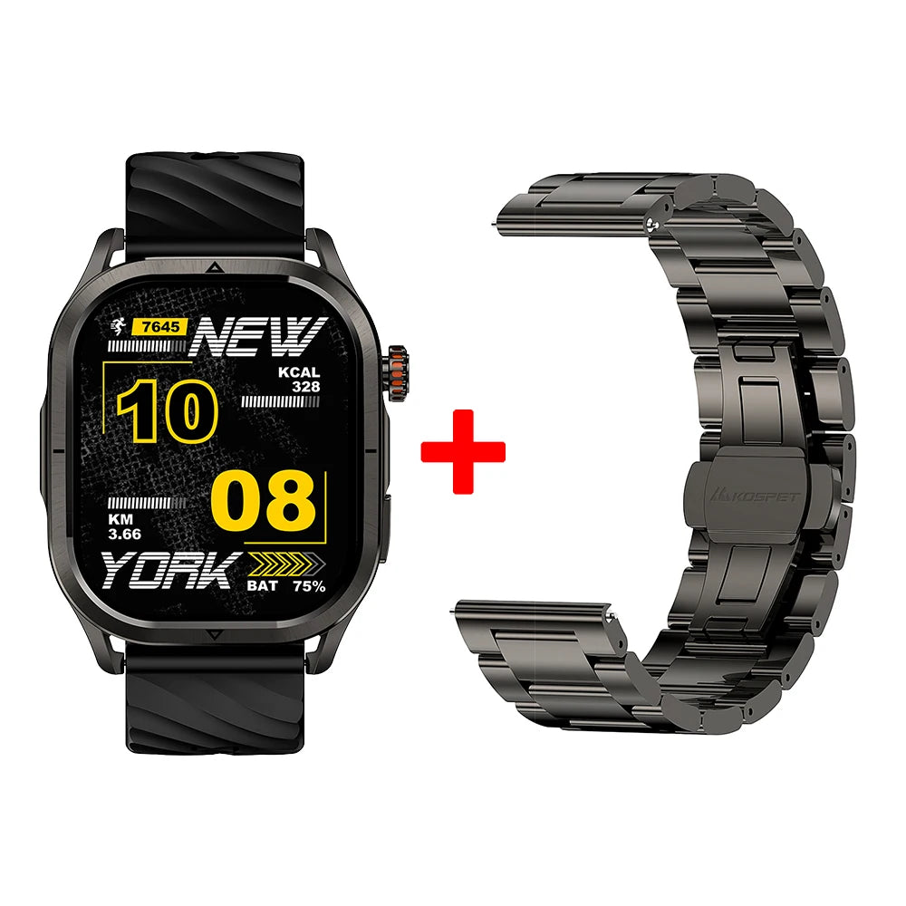 2025 KOSPET MAGIC P10 GPS Smartwatch For Men Anti-Fingerprint AMOLED Screen Dual-Band GNSS IP69K 5ATM Waterproof 180+ Sport Mode