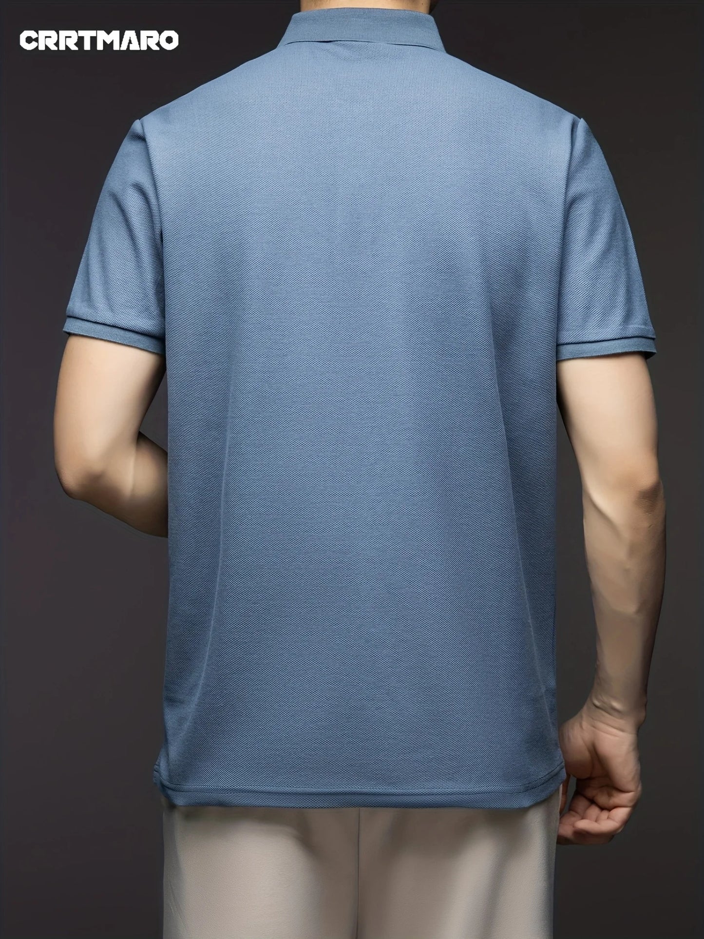 1 piece of high-quality cotton polo shirt for middle-aged and young people, trendy T-shirt for business and leisure, sweat wicki