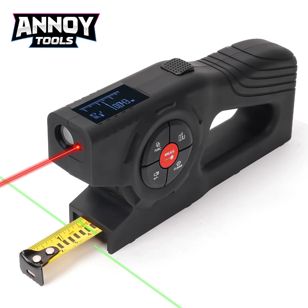 393Ft Digital Tape Measure with Laser - 3-in-1 Recharge Electronic Laser Measuring Tape with Tape Measure 16Ft OLED Display