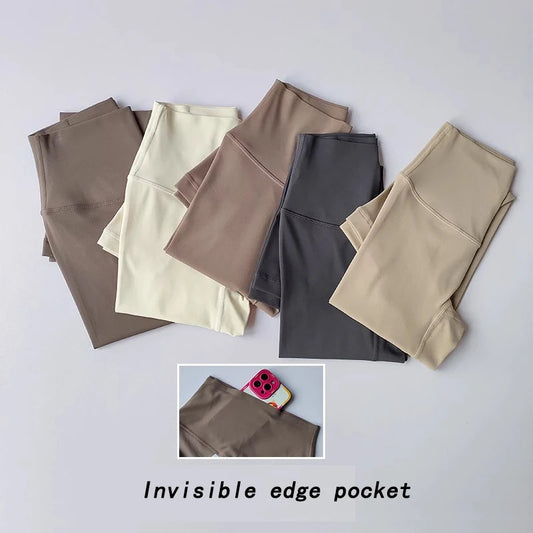 High-End Women's Naked Feeling Fitness Leggings Soft Workout Yoga Pants Energy Gym Tights for Running