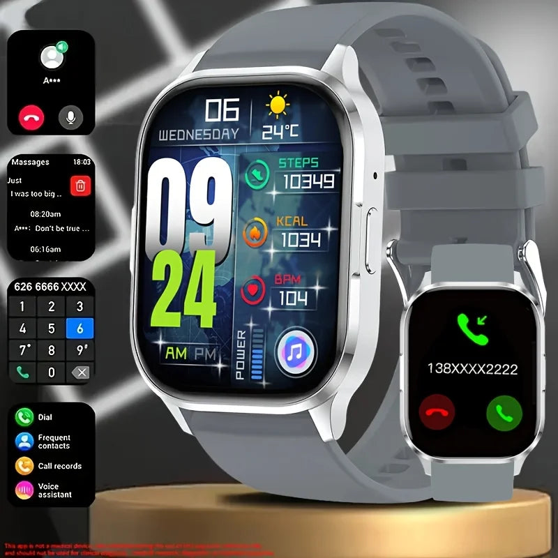 Simple and Stylish Women'S Smartwatch, AMOLED HD Screen Men'S Smartwatch, Wireless Calling, Voice Assistant
