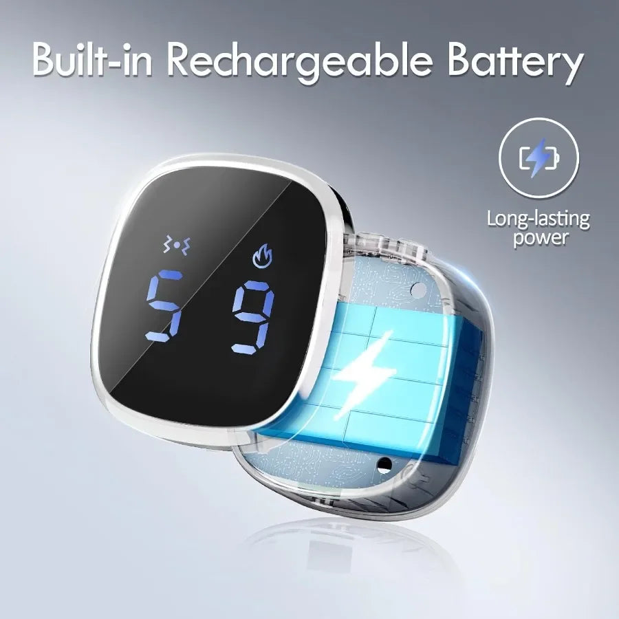 Comfytemp Cordless Portable Heating Pad with Massager for Lower Back Pain Relief 9 Heat Settings 5 Vibration Modes 3 Intensity