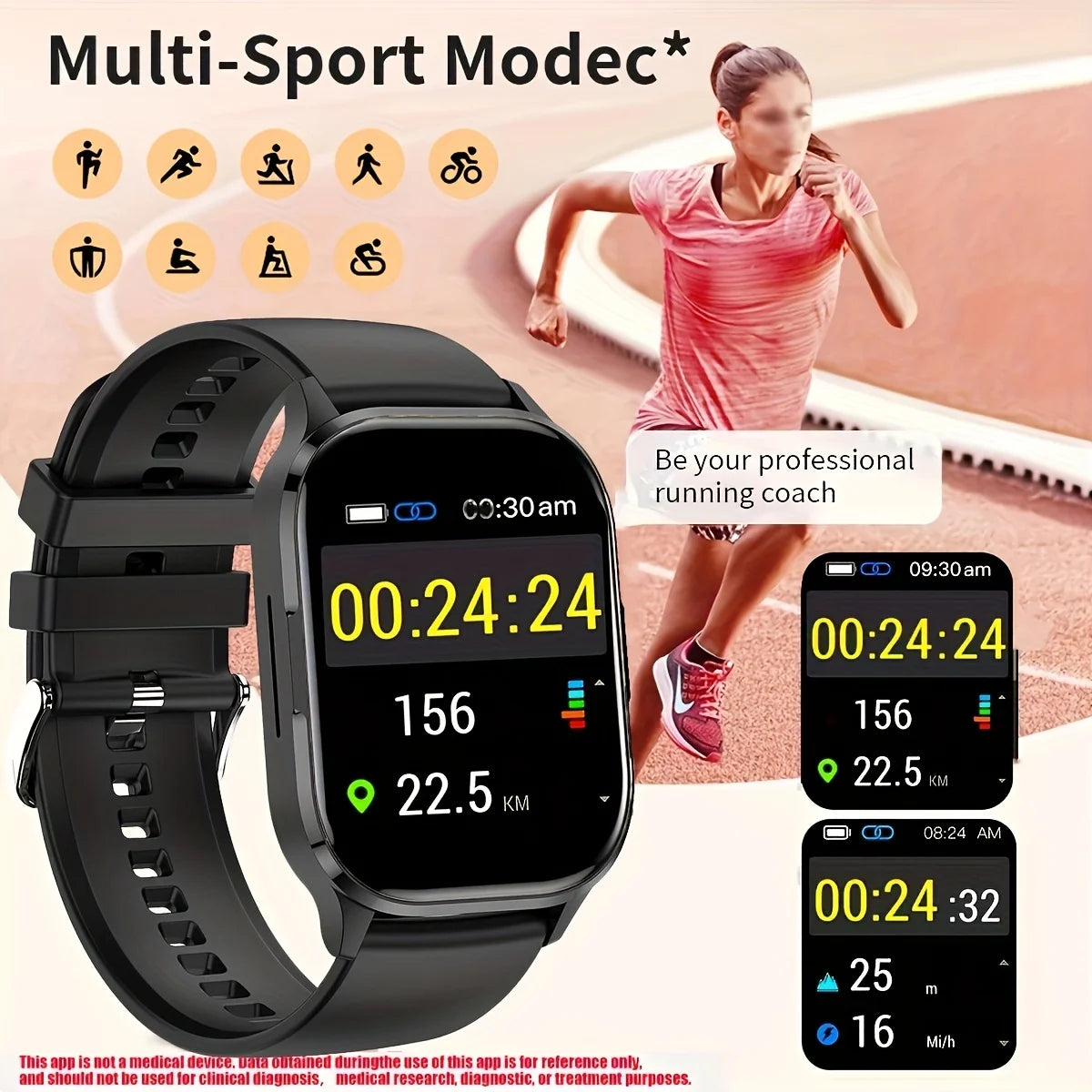 Simple and Stylish Women'S Smartwatch, AMOLED HD Screen Men'S Smartwatch, Wireless Calling, Voice Assistant