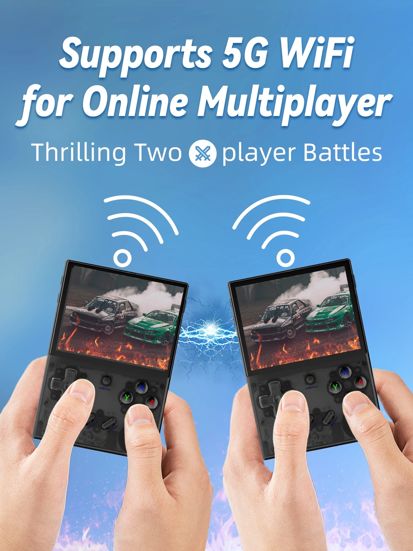 ANBERNIC RG35XX Plus Retro Handheld Game Console Linux 64bit 5000+ Classic Games Supports Wireless/Wired Controlle HD-M-I TV Out