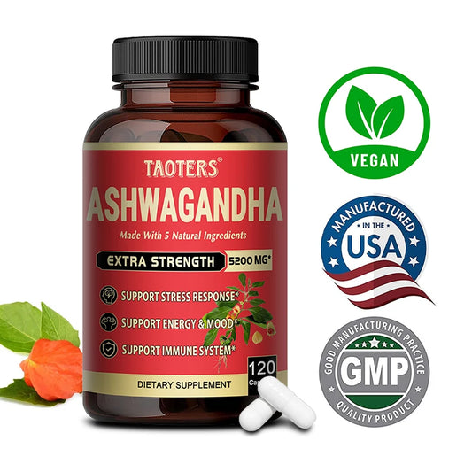 Ashwagandha High Concentrate Turmeric, Rhodiola Rosea, Ginger, Black Pepper - Mood, Immune, Energy Support