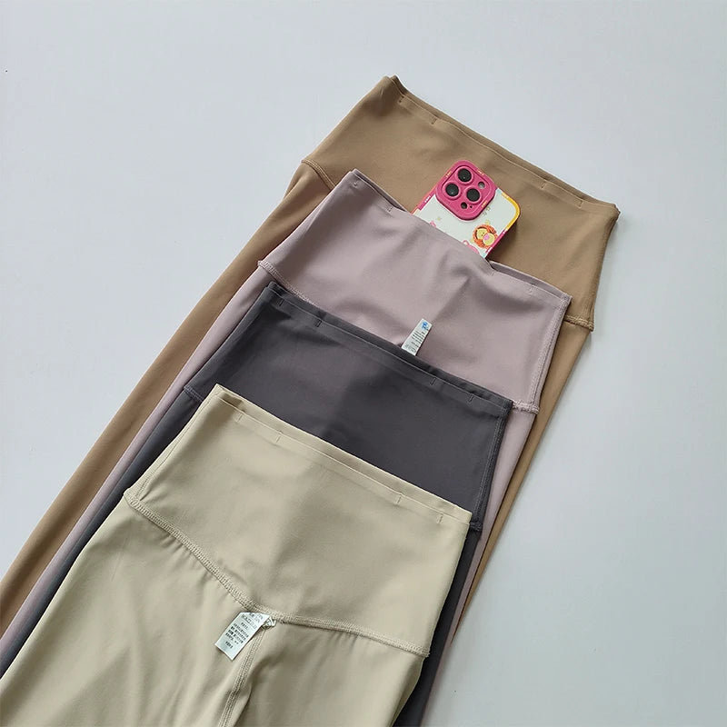 High-End Women's Naked Feeling Fitness Leggings Soft Workout Yoga Pants Energy Gym Tights for Running