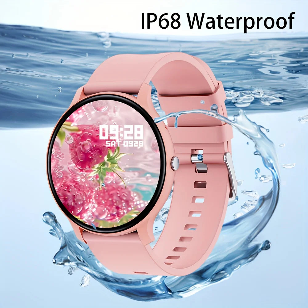 KESHUYOU Women Smart Watch Bluetooth Talk Full Screen Touch IP68 Waterproof Watch Men Heart Rate Health Monitoring Smart Watch