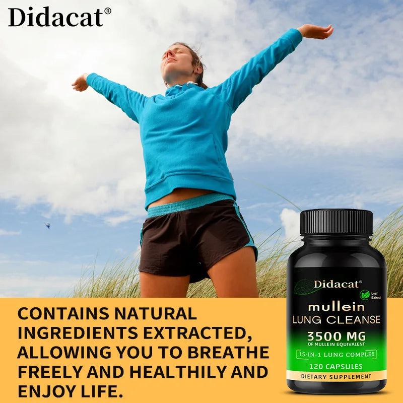 Mullein Leaf Extract Supplement 3500MG - Lung Clearing, Lung Health, Helps with Healthy Breathing, Immune System Support