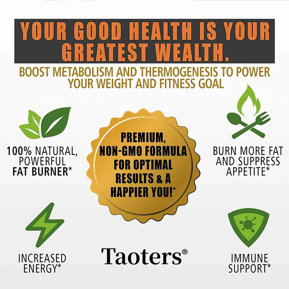 Fat Burning Thermogenic Capsules - Contains Vitamin C, Niacin, and Chromium To Promote Healthy Weight Management