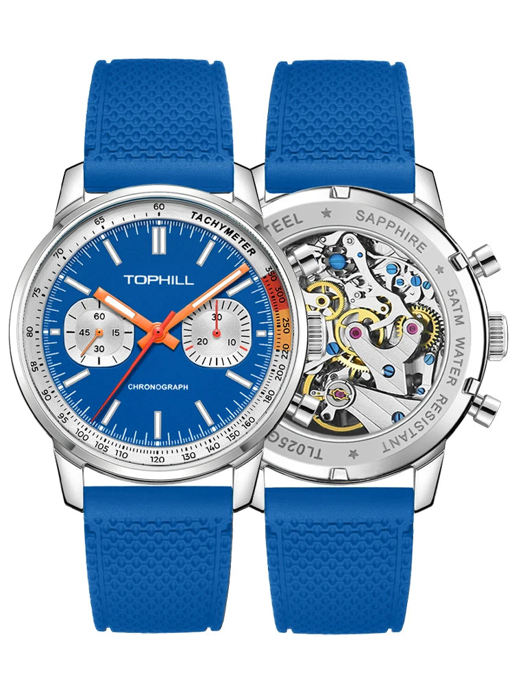 Mens Watches 40mm Seagull ST1901 Movement Pilots Mens Racing Chronograph Hand Wind Mechanical Watch Sapphire Luminous Wristwatch