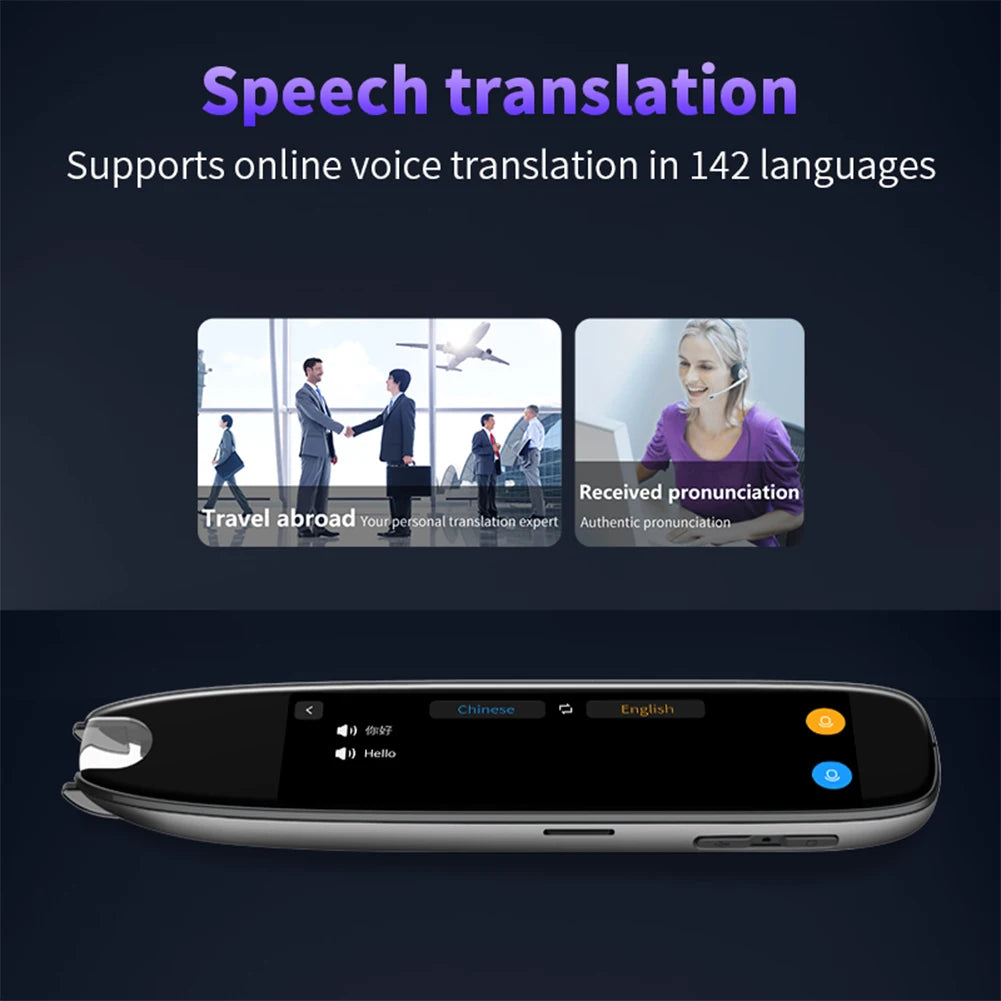Translation Pen 142 Languages Smart Voice Translator Device Intelligent Scanning Point Reading Recording Pen for Teacher Student