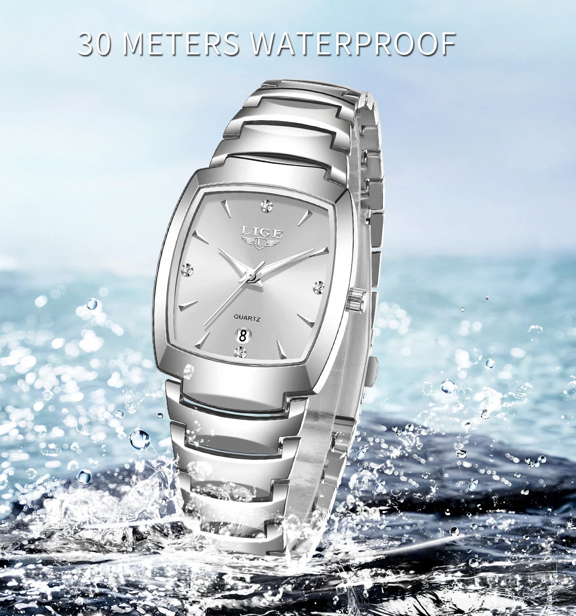 LIGE New Ladies Waterproof Watch Luxury Stainless Steel Women Watches Creative Fashion Original Elegant Quartz Wristwatch Gift