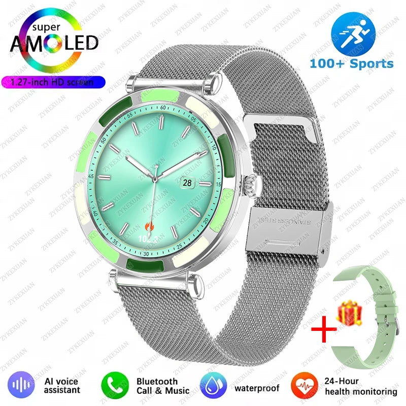 2025 Ultra-clear Fashion Women Smartwatch 1.27" HD Screen Dynamic Heart Rate Bluetooth Call&Music Smart Watch For Android iOS