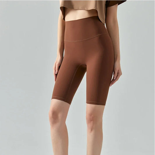 Summer Yoga Sports Shorts Women's Tight Cycling Shorts Naked Breathable Running Shorts High Waist Quick Dry Fitness Shorts