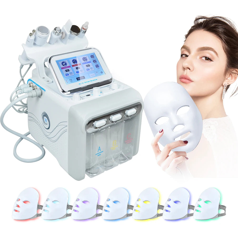 Skintierest 7In1 Multifunctional Water Coagulation Oxygen Micro Grinder H2o2 Facial Skincare and Cleansing Machine Fast Deliver