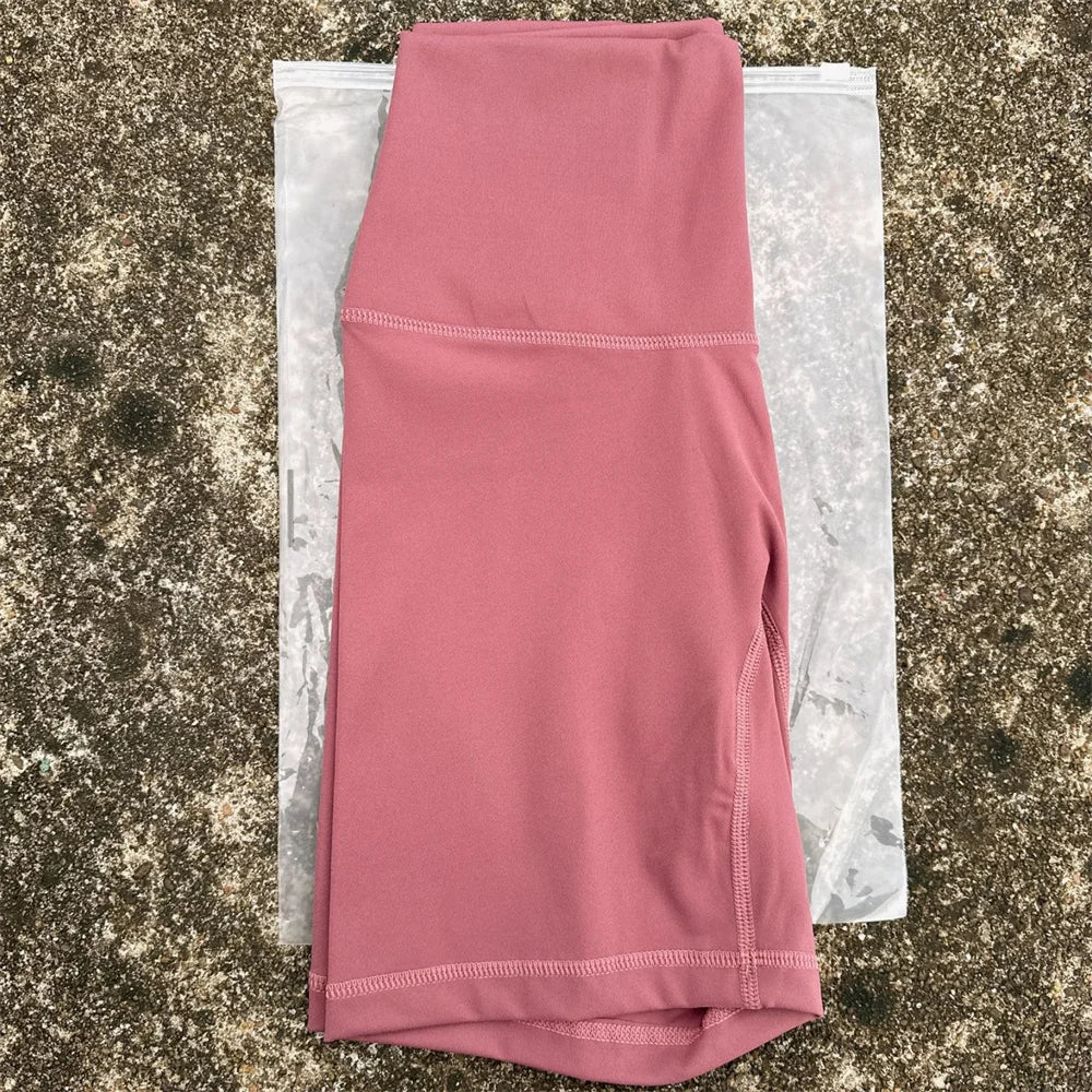 Solid Color High Waist Yoga Short Leg Cycling Women Fitness Sports Short Comprehensive Training Jog Squat Proof Internal Pocket