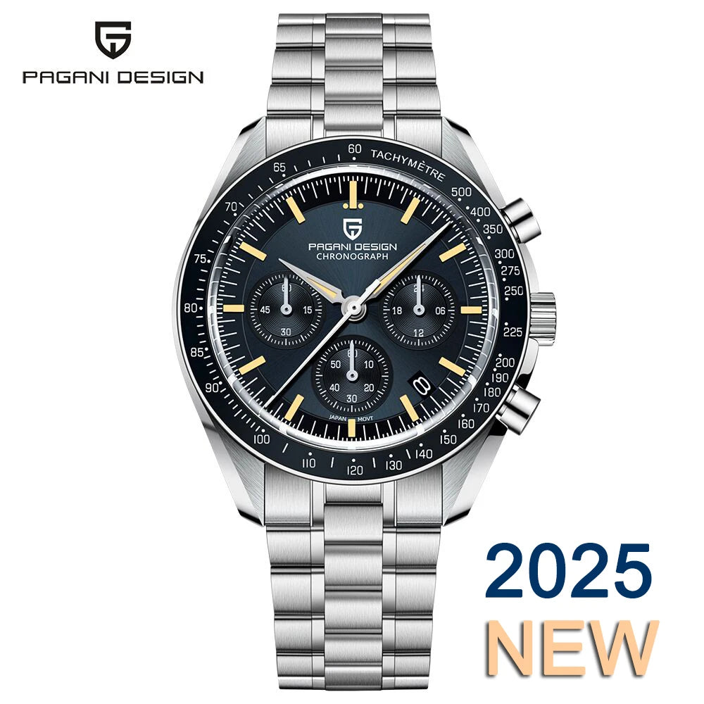 New PAGANI DESIGN Men's Watches Luxury Quartz Watch Men Sports AR Sapphire glass 100M Waterproof Luminous Speed Chronograph 2026