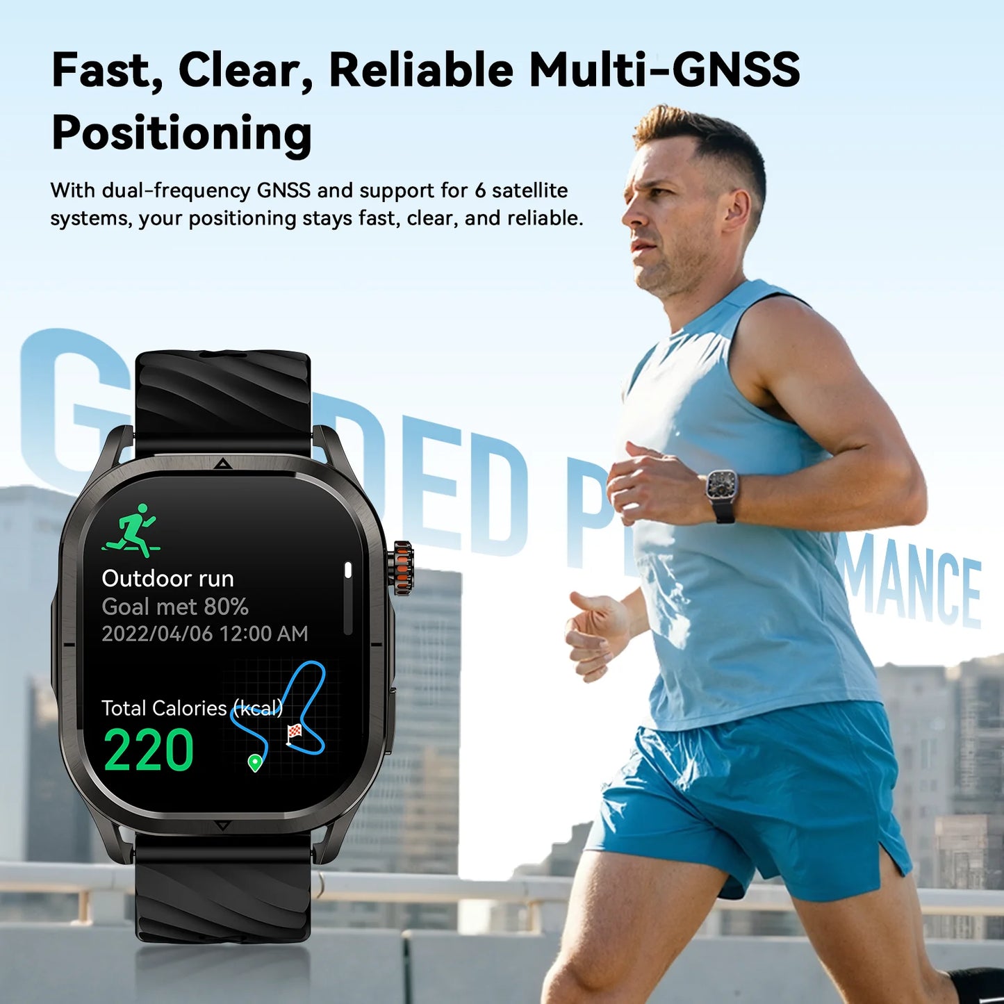 2025 KOSPET MAGIC P10 GPS Smartwatch For Men Anti-Fingerprint AMOLED Screen Dual-Band GNSS IP69K 5ATM Waterproof 180+ Sport Mode