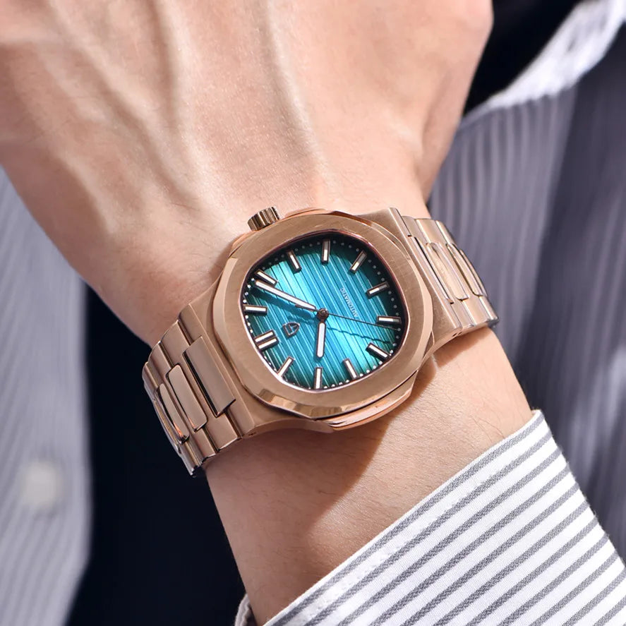 PAGANI DESIGN New Sporty Elegance Mechanical Watch Sapphire Seagull ST16 Movt Men's Watches Stainless Steel Luminous Man watch