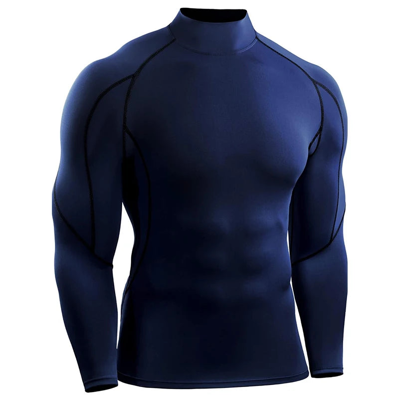 Men's Running T Shirt Sportswear Long Sleeve Male Tracksuit Elastic Rashgard Gym Fitness Tights Training Compression T-shirt Men