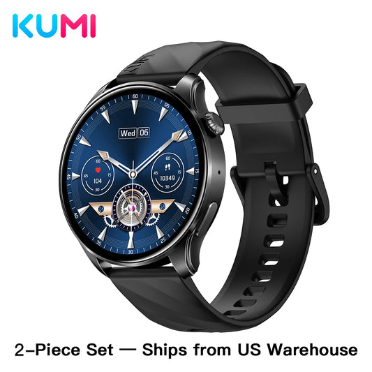 2-Piece Set GW3 Pro Smartwatch 1.43" AMOLED Display IP68 Waterproof Bluetooth 5.2 Fitness Watch Heart Rate Blood Oxygen Tracker