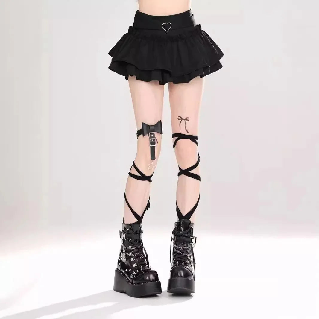 Pink A- line Mini Skirt Women's Summer 2024 New Style Puffy Slimming Cake Skirt A- line Pleated Dress Lightweight Fashion