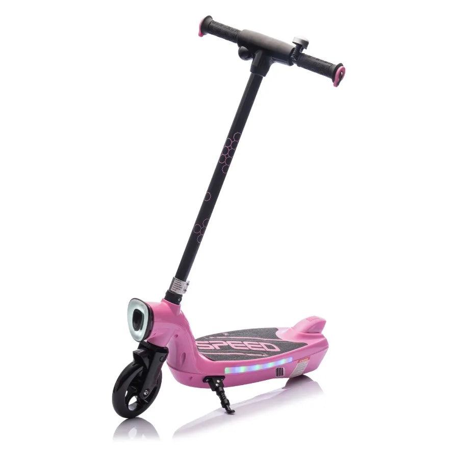 Ride On Electric Scooter With Kickstand Scooter Bell Faster Speed And Longer Usage Time Rear Brake Wider Pedal NonSlip Handle C